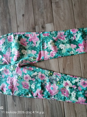 Pants colorful elastic like new, size L