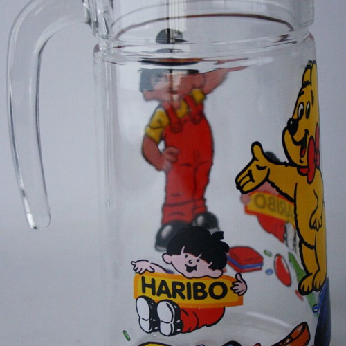 Haribo Bear glass pitcher vintage 90's new Luminarc