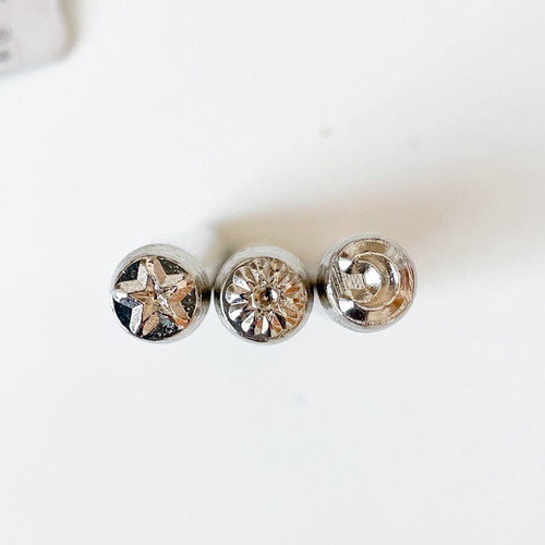 Beadsmith Celestial metal stamp set: sun, moon, star, 5 mm