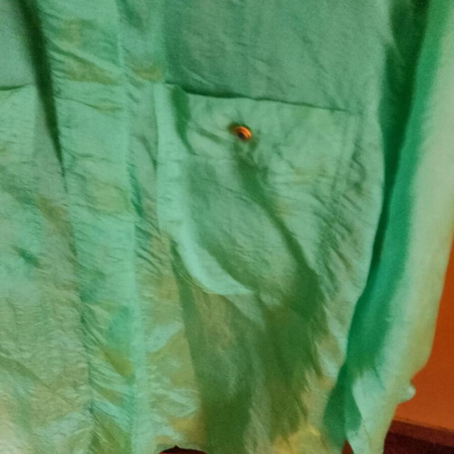Silk transparent shirt new, mint green, size L