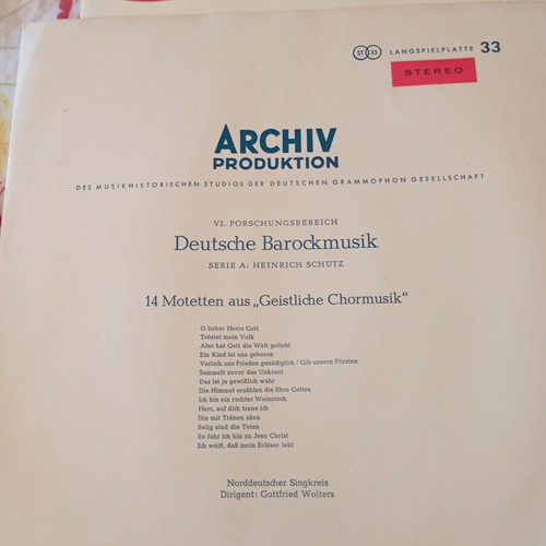 Archiv Produktion classical vinyl records used, lot of 7
