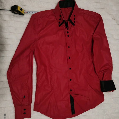 Men's shirt like new, size S, M, black and red