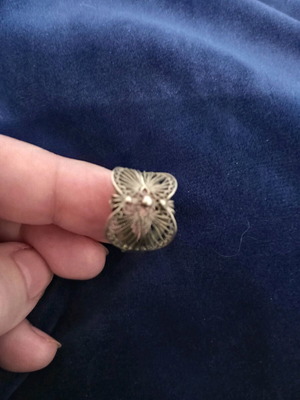 Handmade 925 ring used, openable, 1970s style