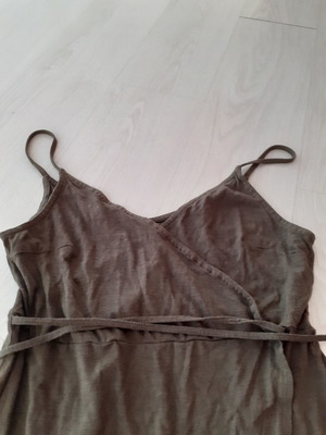 H&M dress used, khaki, medium size with waist cord