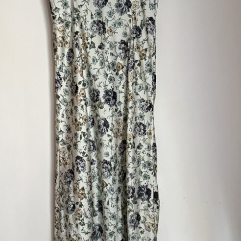 Zara ultimate slip dress, satin, multicolor floral
