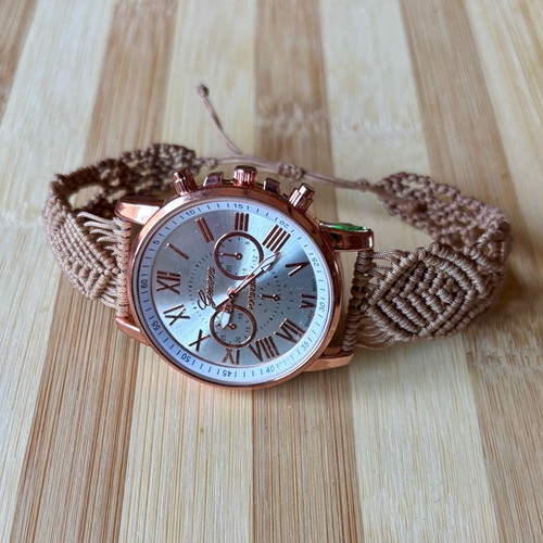 Ammohryses Plexis women's watch used with handmade macrame strap