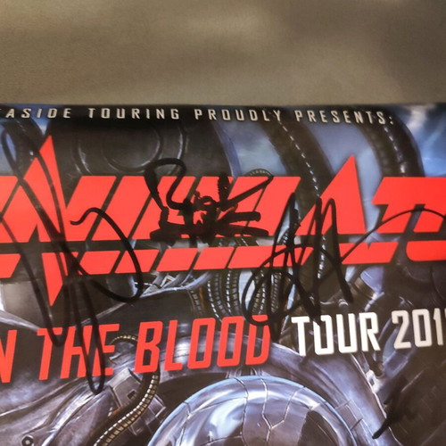 Annihilator poster signed, 2016 concert