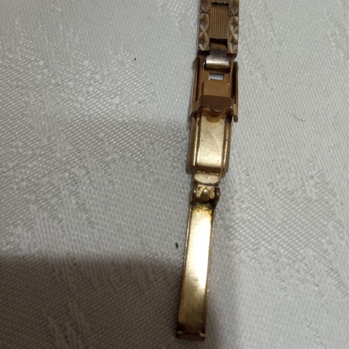Fludo wristwatch used, women's, wind-up, gold color, steel 1000