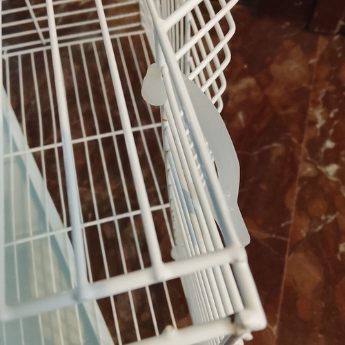 Large bird cage used, metal 47×23×38 cm