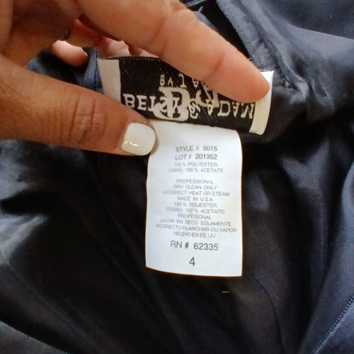 Evening dress strapless fishtail satin black size 36 like new
