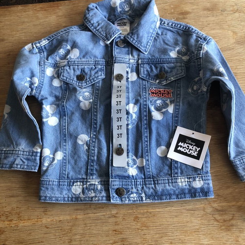 Denim jacket Mickey Mouse size 3 years new