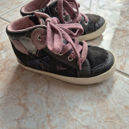 Geox ankle boots like new, gray pink, size 25
