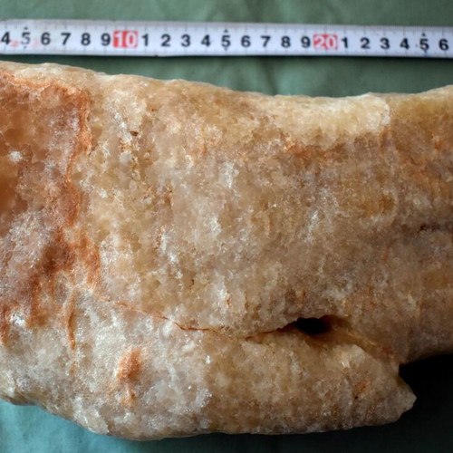 Stalagmitic calcite large sample possibly part of stalagmite-stalactite