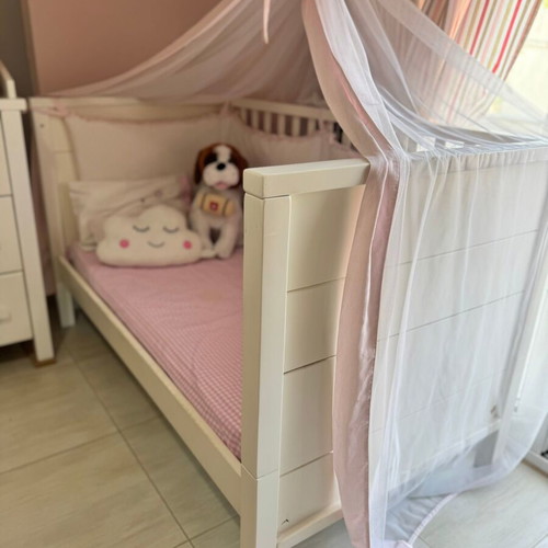 Baby Cot with Mattress like new, adjustable for growing child