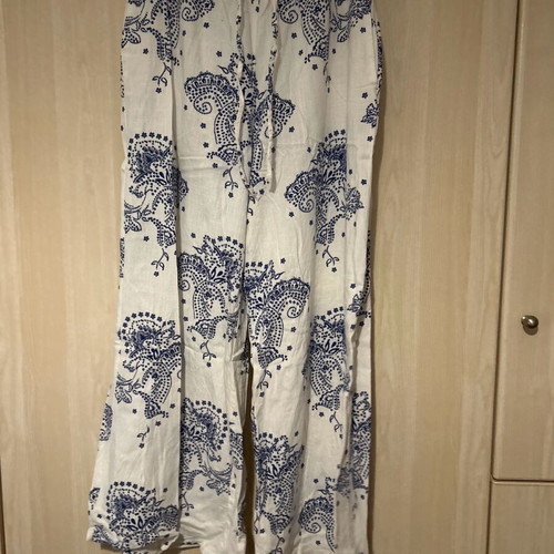 Linen pants with pattern like new, size L