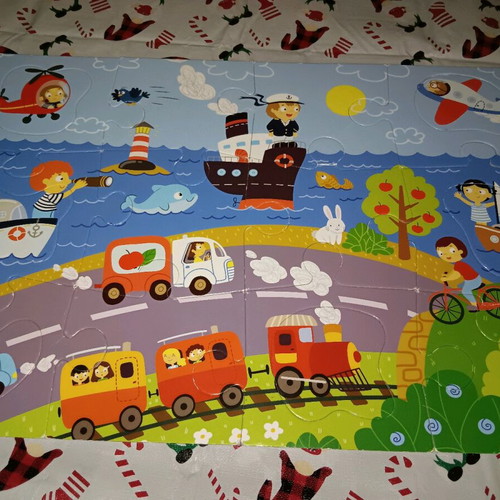 Puzzle used with 18 large pieces without box