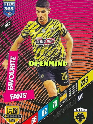 AEK5 Petros Mantalos Fans Favourites FIFA 365 2024 Andrenalyn XL card new