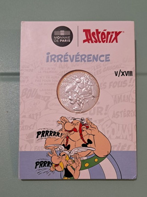 Ασημένιο νόμισμα 10€ Asterix 2022 Irrévérence καινούργιο, συλλεκτικό