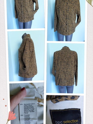 Bpc Selection Leopard Print Denim Jacket like new, sizes XXL-4XL