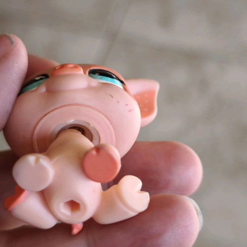 Littlest Pet Shop Pink Pig 622 used collectible figure Hasbro