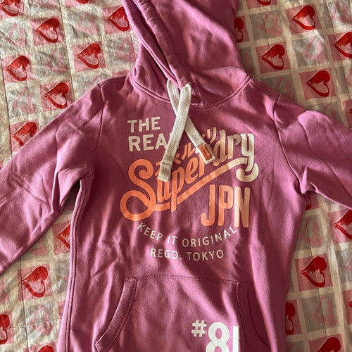 Superdry women's hoodie XS pink like new
