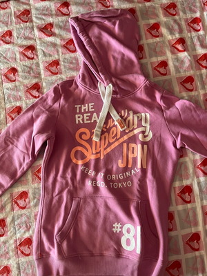 Superdry women's hoodie XS pink like new