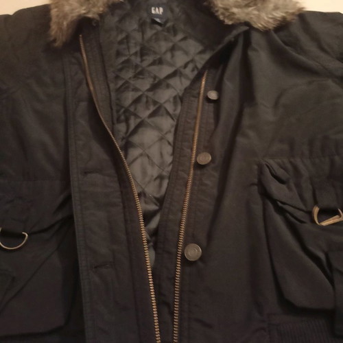 GAP women's jacket used, large, with detachable fur collar