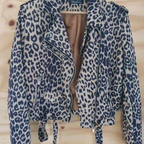 Bikerstyle leopard jacket new, size M/L