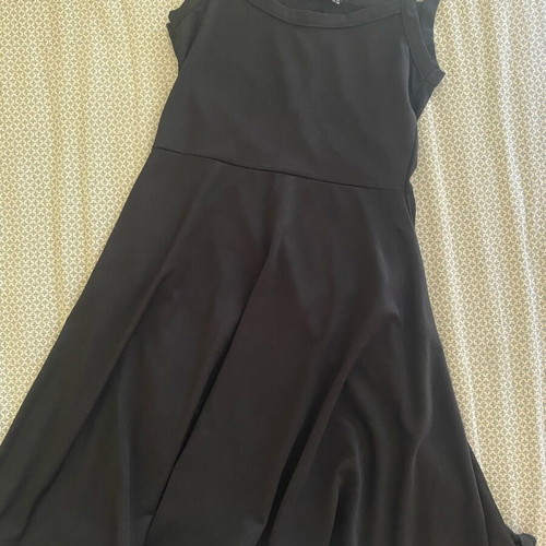 simple short black dress in A-line