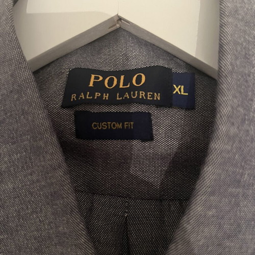 Polo Ralph Lauren dress shirt gray XL like new with small fabric mark
