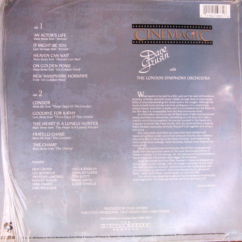 LP Dave Grusin Cinemagic like new, jazz