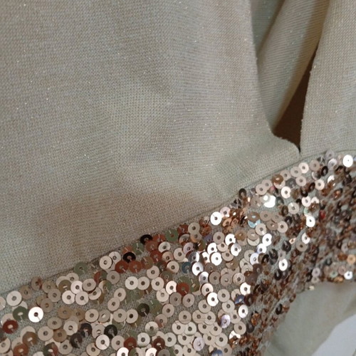 Sequin blouse set gold with bolero like new, M/L