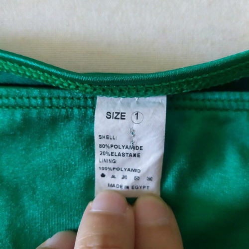 Women's bikini size S like new, emerald with bust padding