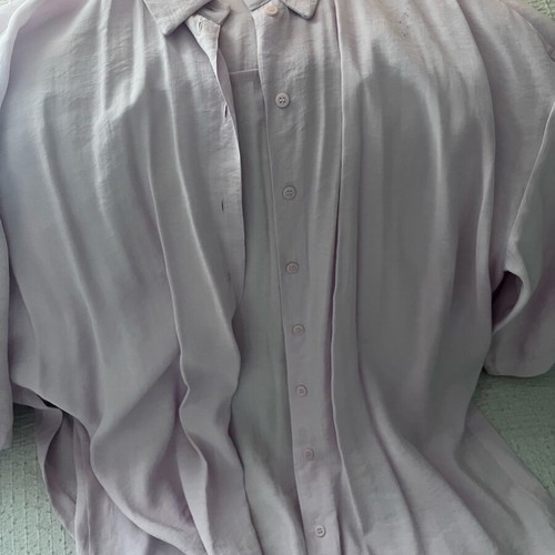 Lilac Zara shirt like new with slight stain, size M