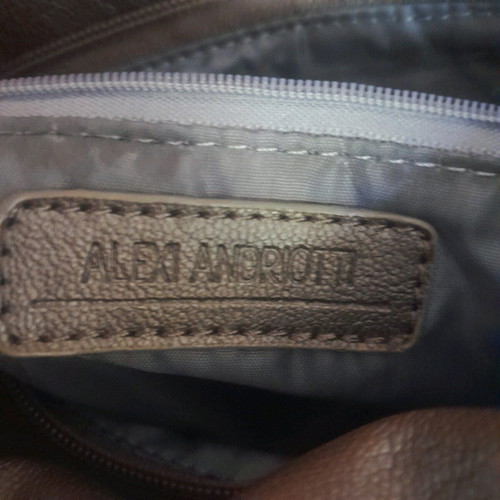 Alexi Andriotti bag used, dark brown metallic shoulder