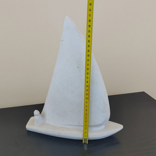 Stone decorative sailboat like new