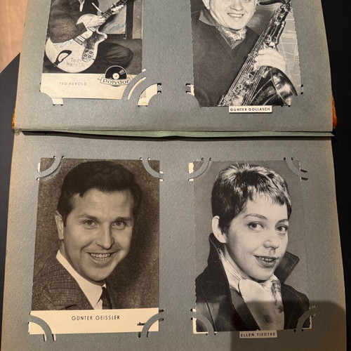 Album with collectible star photos used