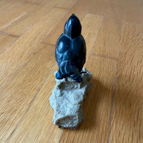 Decorative bird like new black on base