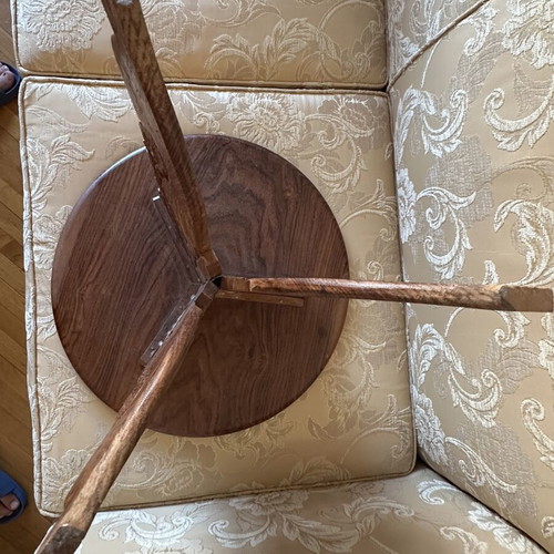 Vintage carved table, 45cm diameter, 48cm height
