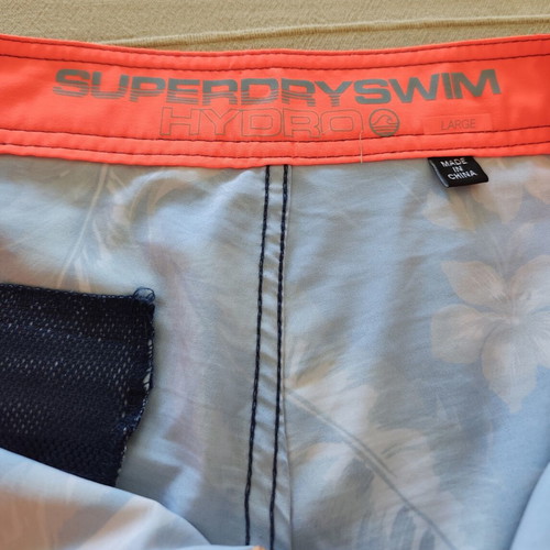 Superdry men's swim shorts Large with Hawaiian print