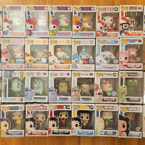 Funko Pop! Cartoon Network, Disney, Hello Kitty, Pusheen, Steven Universe figures