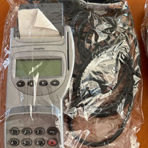 POS Axalto with Eclipse Barcode Scanner set used for store