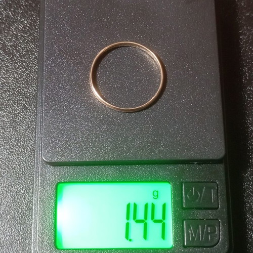 Gold ring K14 used, size 61, 1.44gr