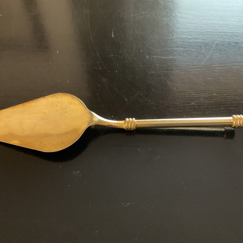 Vintage gold-plated cake server EP Zinc Italy used