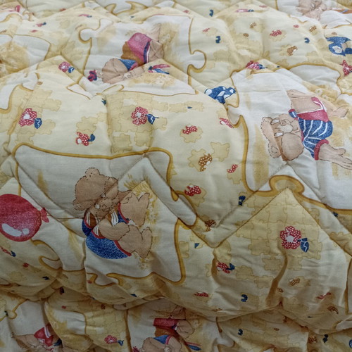 Double quilt two-sided with cotton fabric and baked wadding new