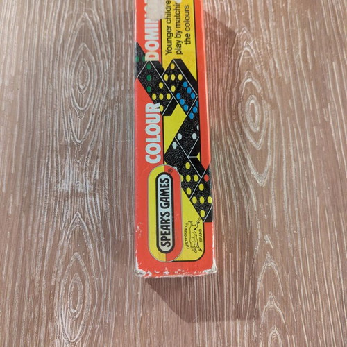 Vintage Spear's Games coloured dominoes used, complete set with box
