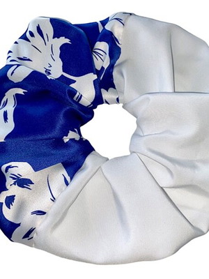 Scrunchie Santorini μπλε λευκό XXL size καινούργιο
