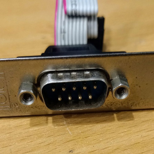 Serial 9 pin DB9 female rs232 bracket with 27 cm cable used