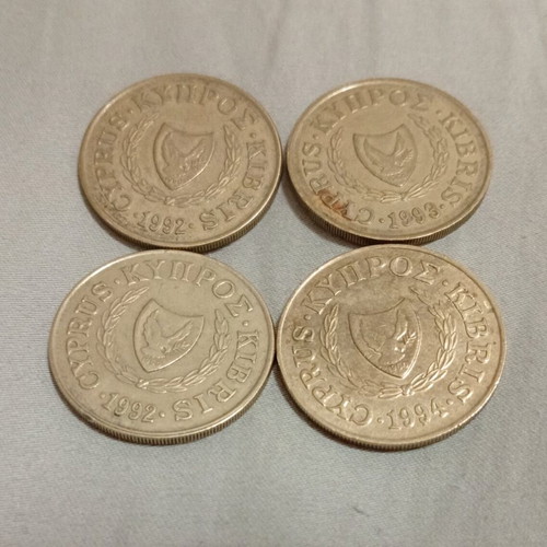 Coins of Greece and Cyprus used, pack of 22 pieces