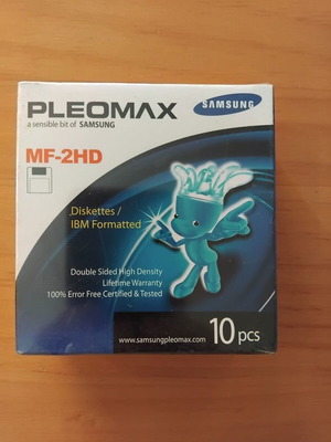 Samsung Pleomax MF-2HD 3.5-inch floppy disks, pack of 10
